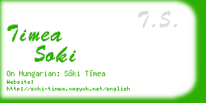 timea soki business card