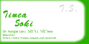 timea soki business card